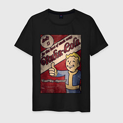 Футболка хлопковая мужская Vault boy - nuclear cola, цвет: черный