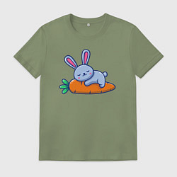 Футболка хлопковая мужская Морковный сон, цвет: авокадо