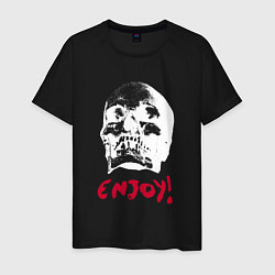 Футболка хлопковая мужская Depeche Mode - Skull enjoy, цвет: черный