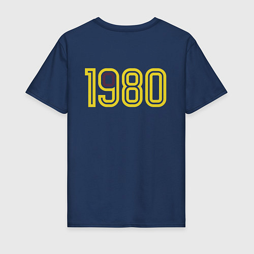 Мужская футболка 1980 / Тёмно-синий – фото 2