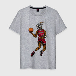 Футболка хлопковая мужская Goat Jordan, цвет: меланж
