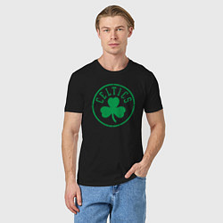 Футболка хлопковая мужская Boston Celtics clover, цвет: черный — фото 2