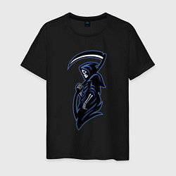 Футболка хлопковая мужская Grim reaper, цвет: черный