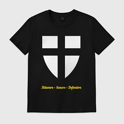 Футболка хлопковая мужская Крест тевтонских рыцарей, цвет: черный