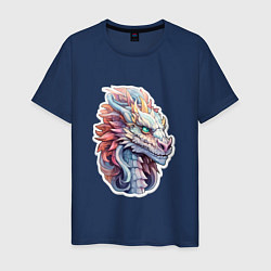 Футболка хлопковая мужская Colorful dragon, цвет: тёмно-синий