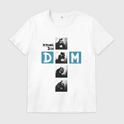 Футболка хлопковая мужская Depeche Mode - Personal Jesus cross, цвет: белый