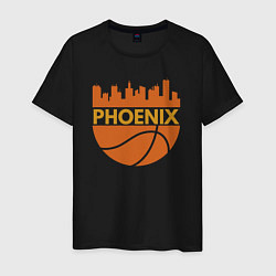 Футболка хлопковая мужская Phoenix basketball city, цвет: черный
