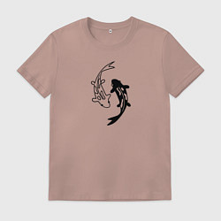 Мужская футболка Японские карпы Инь и Янь