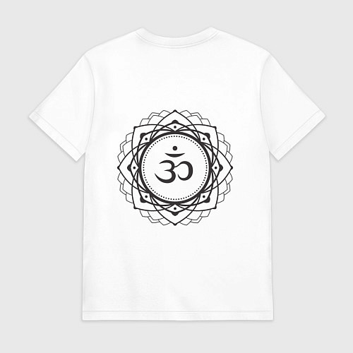 Мужская футболка Сахасрара чакра - символ аюрведы / Белый – фото 2