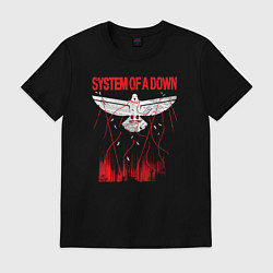Футболка хлопковая мужская System of a Down metal band, цвет: черный