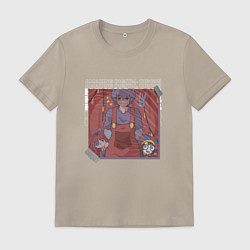 Футболка хлопковая мужская Ragatha Jax Pomni Удивительный цифровой цирк, цвет: миндальный