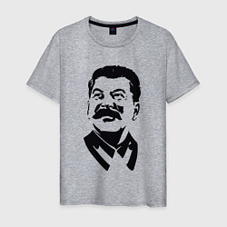 Футболка хлопковая мужская Образ Сталина, цвет: меланж
