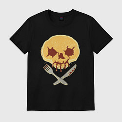 Футболка хлопковая мужская Skull eggs, цвет: черный