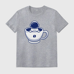 Футболка хлопковая мужская Кофе из космоса, цвет: меланж