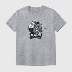 Футболка хлопковая мужская Поиск марса, цвет: меланж