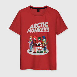 Футболка хлопковая мужская Arctic Monkeys clowns, цвет: красный