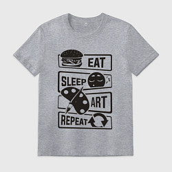 Мужская футболка Есть спать искусство