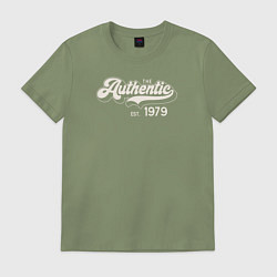 Футболка хлопковая мужская Authentic 1979, цвет: авокадо
