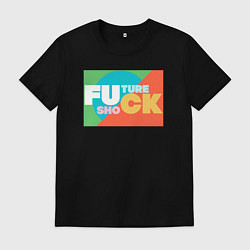 Футболка хлопковая мужская Шок будущего, цвет: черный