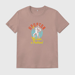 Футболка хлопковая мужская Хьюстон, цвет: пыльно-розовый