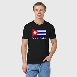 Футболка хлопковая мужская Free Cuba, цвет: черный — фото 2