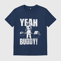 Футболка хлопковая мужская Yeah buddy - Ронни Коулман, цвет: тёмно-синий