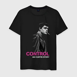 Футболка хлопковая мужская Joy Division - Control film, цвет: черный