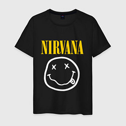 Футболка хлопковая мужская Nirvana original, цвет: черный