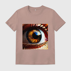 Мужская футболка Золотой карий глаз в стиле стимпанк
