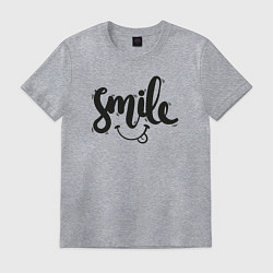 Футболка хлопковая мужская Funny smile, цвет: меланж