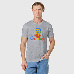 Футболка хлопковая мужская Stalin goolag meme, цвет: меланж — фото 2
