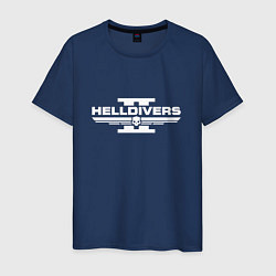 Футболка хлопковая мужская Helldivers 2, цвет: тёмно-синий