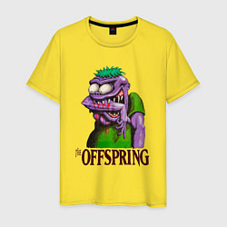 Футболка хлопковая мужская The Offspring bite me, цвет: желтый
