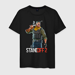 Футболка хлопковая мужская Standoff 2 - character with a blindfold, цвет: черный