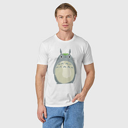 Футболка хлопковая мужская Neighbor Totoro, цвет: белый — фото 2