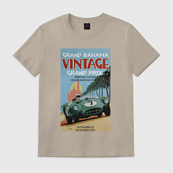 Футболка хлопковая мужская Grand Prix VINTAGE, цвет: миндальный