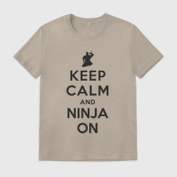 Мужская футболка Keep calm and ninja on