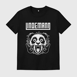 Футболка хлопковая мужская Lindemann rock panda, цвет: черный