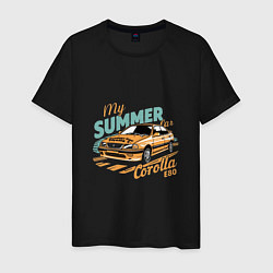 Футболка хлопковая мужская My Summer Car Toyota Corolla, цвет: черный