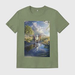 Футболка хлопковая мужская Провожающая в последний путь Фрирен, цвет: авокадо