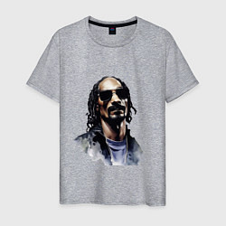 Футболка хлопковая мужская Snoop dog, цвет: меланж
