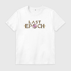 Футболка хлопковая мужская Logo Last Epoch, цвет: белый