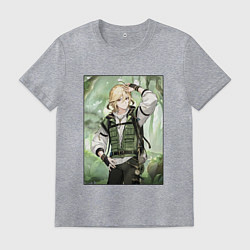 Футболка хлопковая мужская Кавех Геншин, цвет: меланж