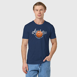 Футболка хлопковая мужская Athletic basketball, цвет: тёмно-синий — фото 2