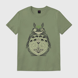 Футболка хлопковая мужская Forest Totoro, цвет: авокадо