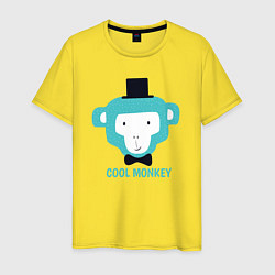 Футболка хлопковая мужская Cool monkey, цвет: желтый