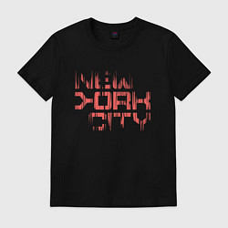Футболка хлопковая мужская New york city streetwear, цвет: черный