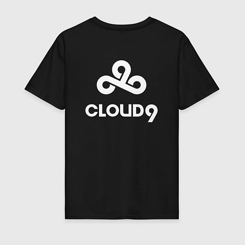 Мужская футболка Cloud9 - white logo / Черный – фото 2