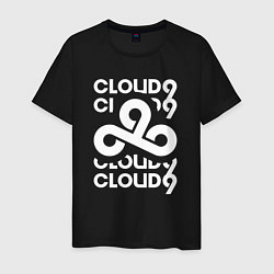 Футболка хлопковая мужская Cloud9 - in logo, цвет: черный