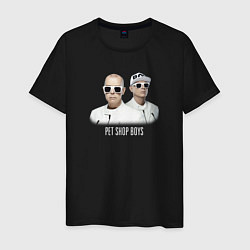 Футболка хлопковая мужская Pet Shop Boys - A Band, цвет: черный